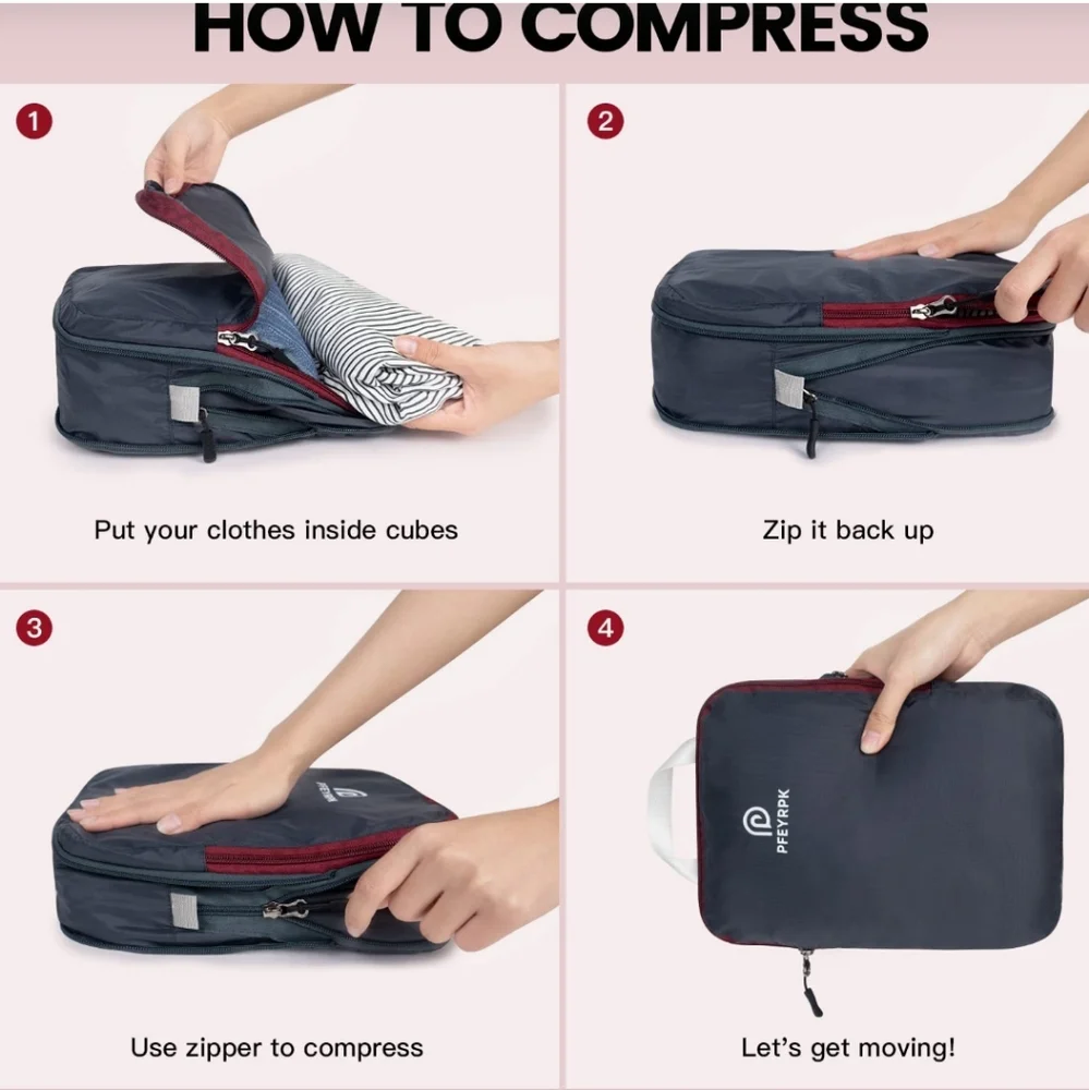 7 Black Luggage and Travel Bag with Lightweight Design and Red Drawstrings